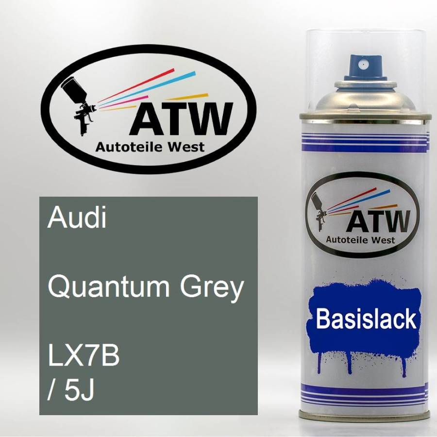 Audi, Quantum Grey, LX7B / 5J: 400ml Sprühdose, von ATW Autoteile West.